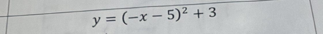 y=(-x-5)^2+3