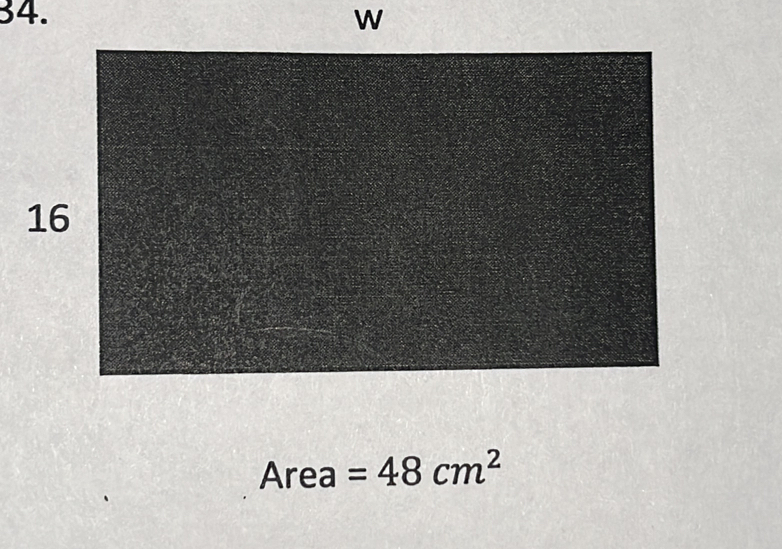 Area =48cm^2