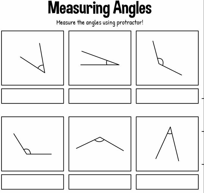 Measuring Angles 
Measure the angles using protractor!