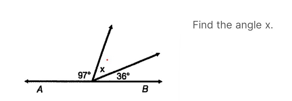 Find the angle x.