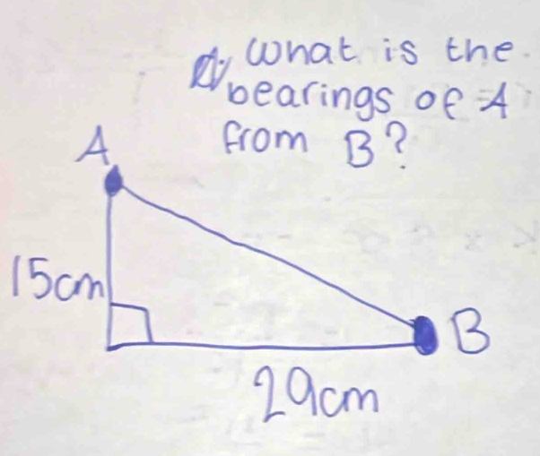 what is the 
bearings of A