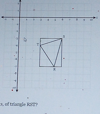 s, of triangle RST?