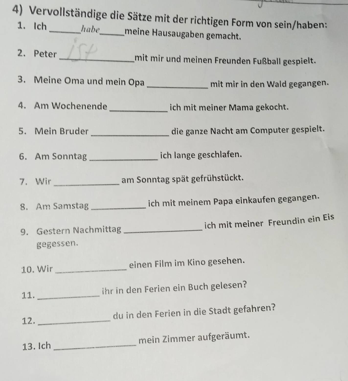 Form Von Sein 3 Buchstaben