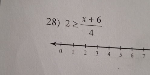 2≥  (x+6)/4 