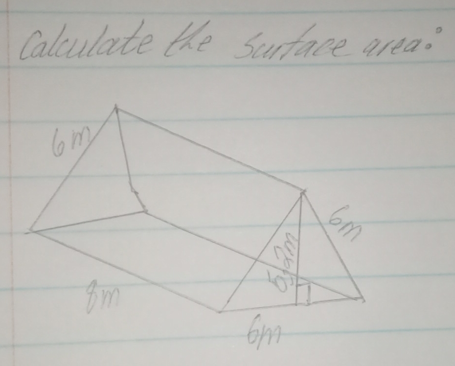 Calculate the Surface areao