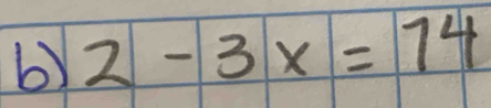 2-3x=14