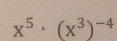 X^5· (X^3)^-4