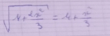 sqrt(1+frac 2x^2)3=4+ x^2/3 