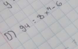 y- 94=8x^4-6
D)