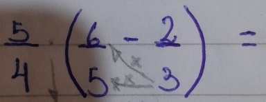  5/4 · ( 6/5 - 2/3 )=