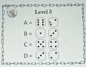 Level 3
A=
B=
C=
D=