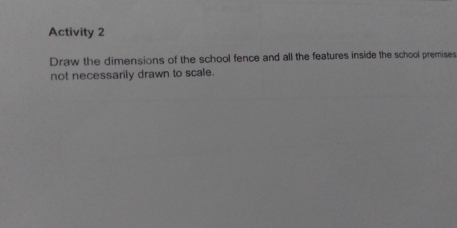 Solved: Activity 2 Draw the dimensions of the school fence and all the ...