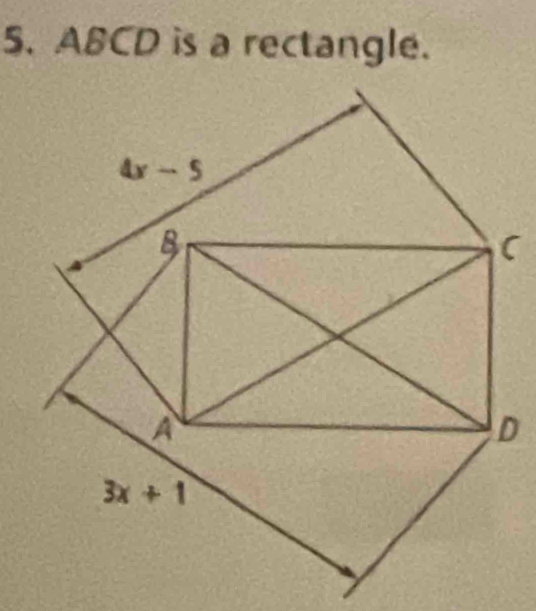 ABCD is a rectangle.