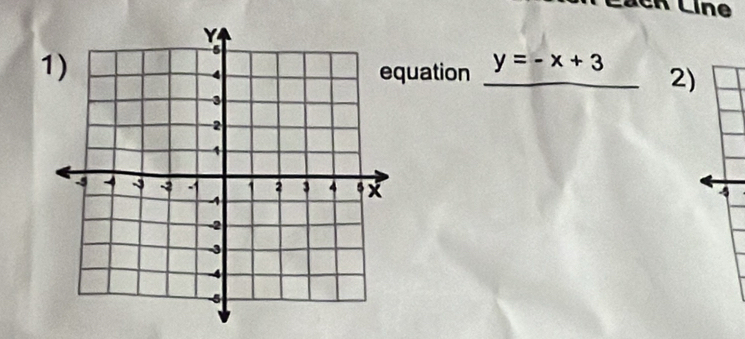 Láck Line 
uation _ y=-x+3 2) 
4