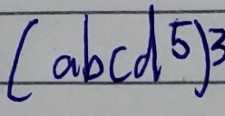 (abcd5)=endpmatrix 