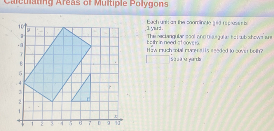 Solved: Calculating Areas of Multiple Polygons Each unit on the ...