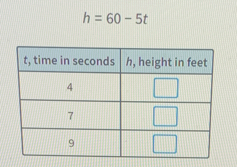 h=60-5t