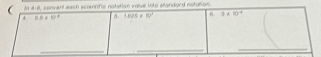 tation value into standard notation.