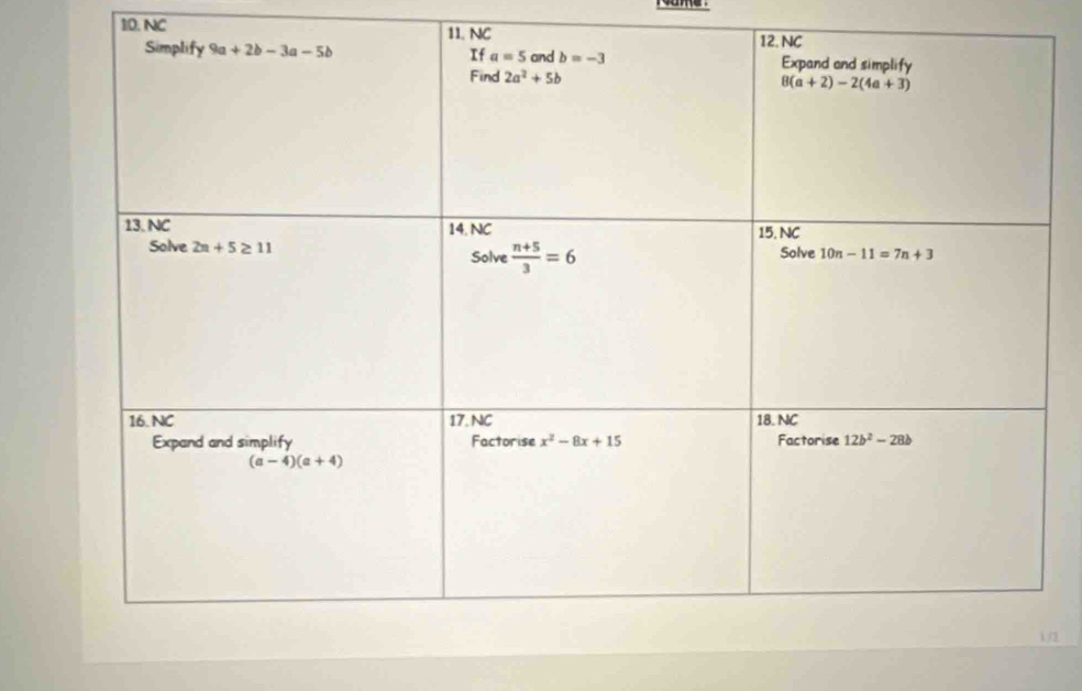 NC 11. NC
/1