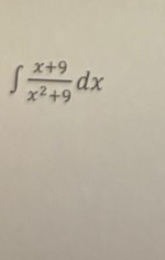 ∈t  (x+9)/x^2+9 dx