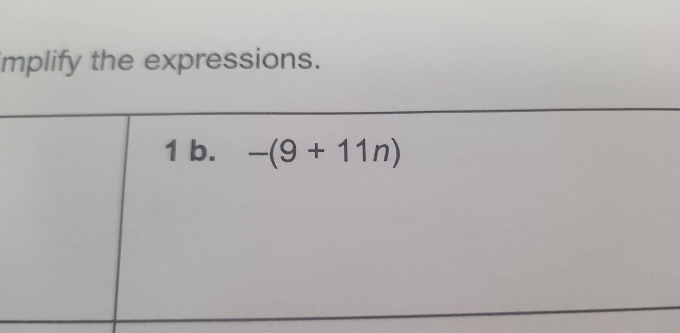 implify the expressions.