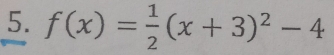 f(x)= 1/2 (x+3)^2-4