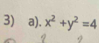 x^2+y^2=4