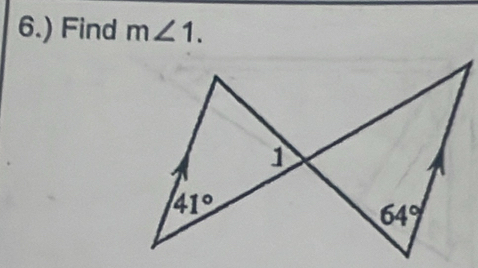 6.) Find m∠ 1.