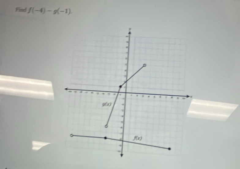 Fimed f(-4)-g(-1).