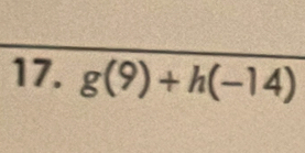 g(9)+h(-14)