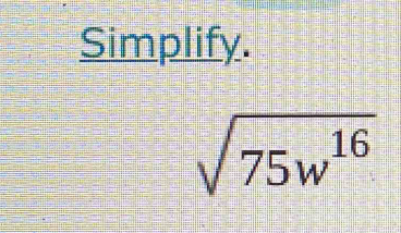 Simplify.