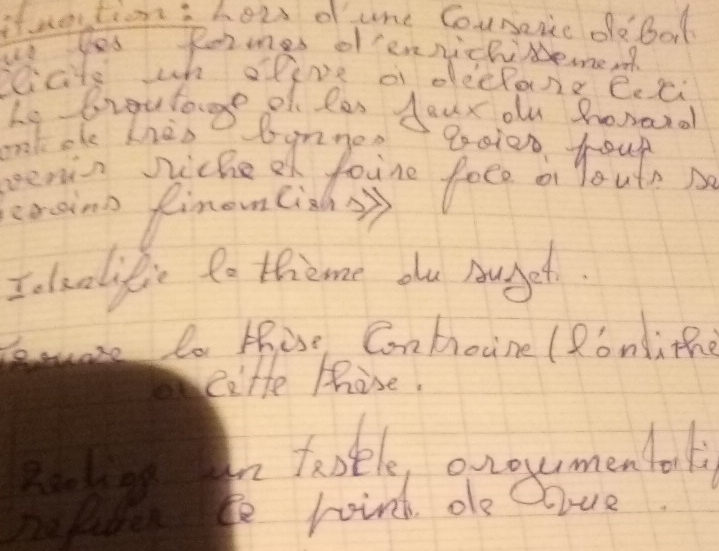 iteestion: hor d une Couraic debot 
he broutage of les Aaux olu soraral 
onak cle Lnoo bonnes 2oi00 four 
penin nicheof foine fore or loute Do 
cosin) finom(ish3) 
Iolwolific to theme ou Aorget. 
lo thise Conbrocine (Ronlithe 
citte those. 
pob totle anoyumentol 
nopite te roind ole thue.