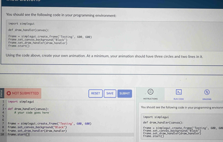 Solved: You should see the following code in your programming ...
