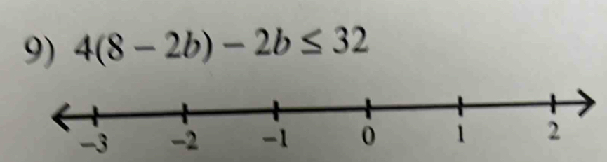 4(8-2b)-2b≤ 32