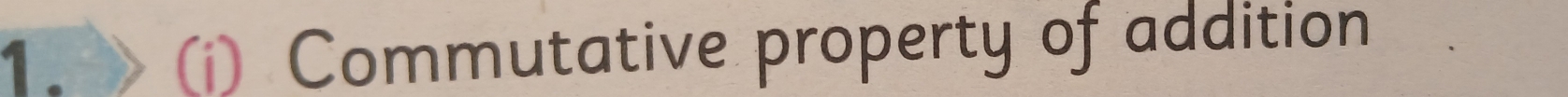 Commutative property of addition