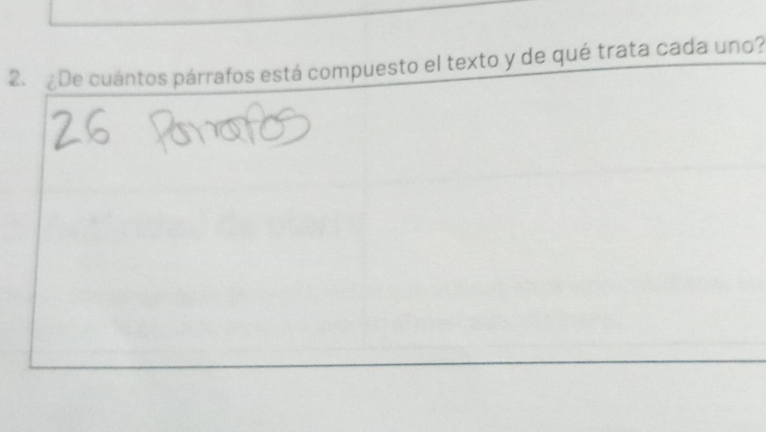 ¿De cuántos párrafos está compuesto el texto y de qué trata cada uno?