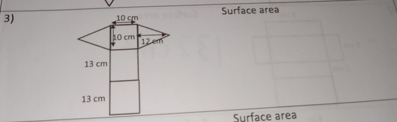 Surface area 
3) 
Surface area