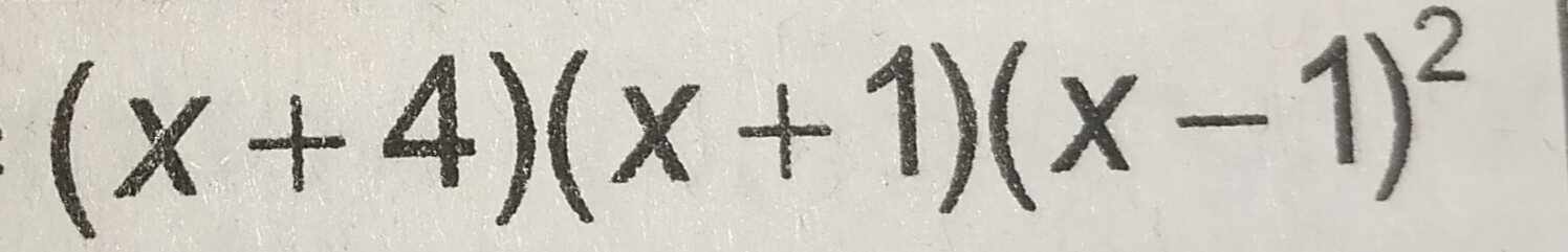 (x+4)(x+1)(x-1)^2