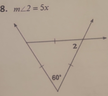 m∠ 2=5x