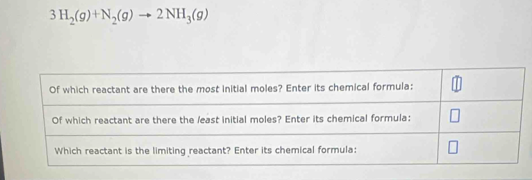 3H_2(g)+N_2(g)to 2NH_3(g)