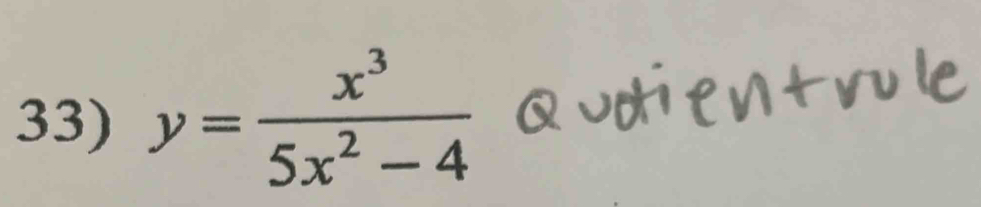 y= x^3/5x^2-4 