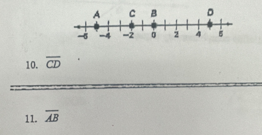 overline CD
11. overline AB