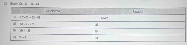 Given: 10x-2· -6x-34