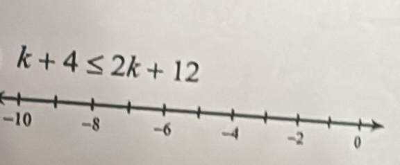 k+4≤ 2k+12
-10