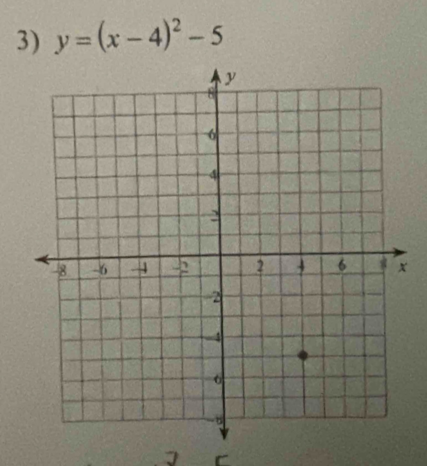 y=(x-4)^2-5
C