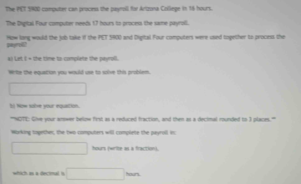 Solved: The PET 9900 computer can process the payroll for Arizona ...