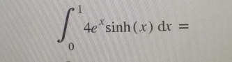 ∈t _0^(14e^x)sin h(x)dx=