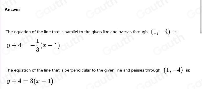 Solved: paraler and perpendicular to a given... Consider the line -x-3y ...