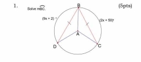 Solve mwidehat BC. (5pts)