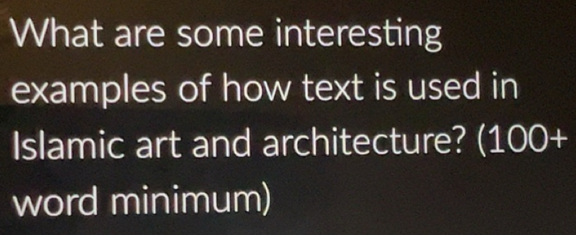 Solved: What are some interesting examples of how text is used in ...